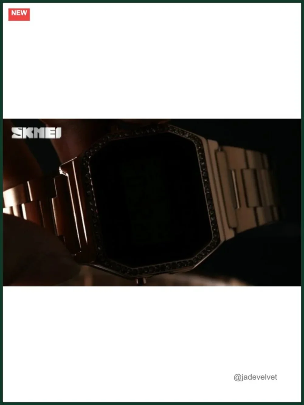 Luxury Women's Digital Watch - Stainless Steel Bracelet, Water Resistant,